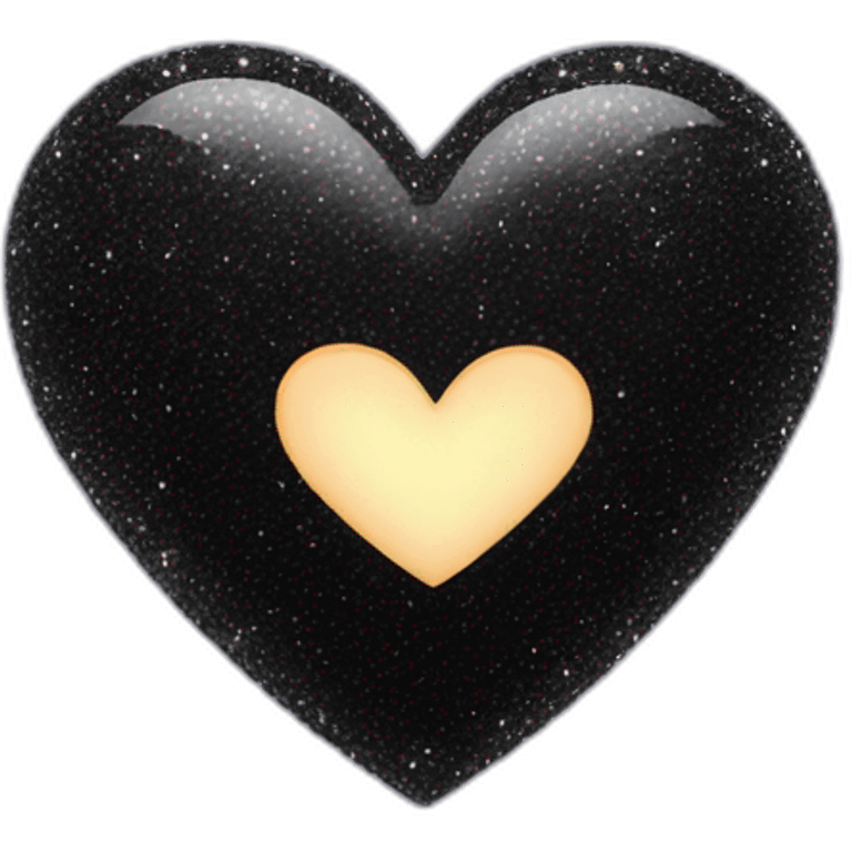 Black heart with sparkle emoji