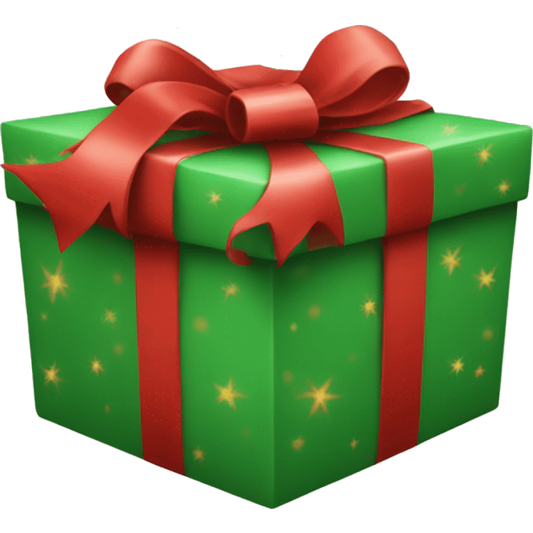 Red and green Christmas gift emoji