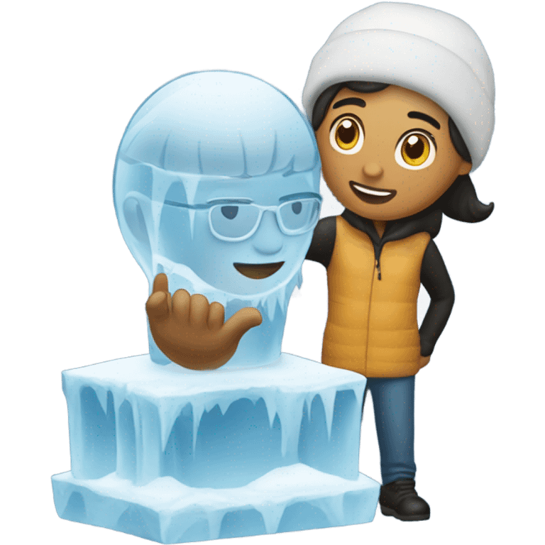 hispanic being friends with ice emoji