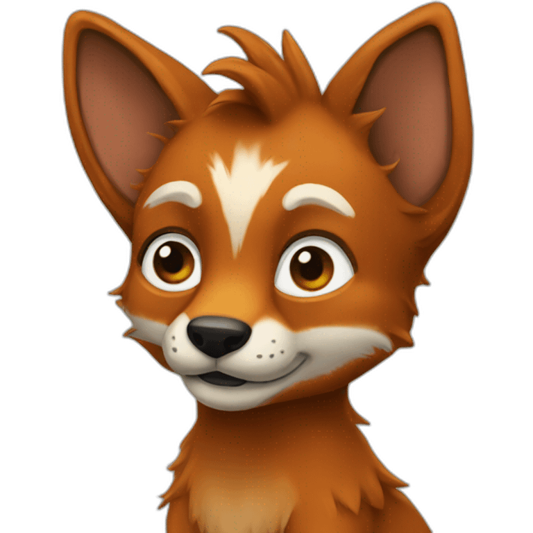 Renard habillé emoji