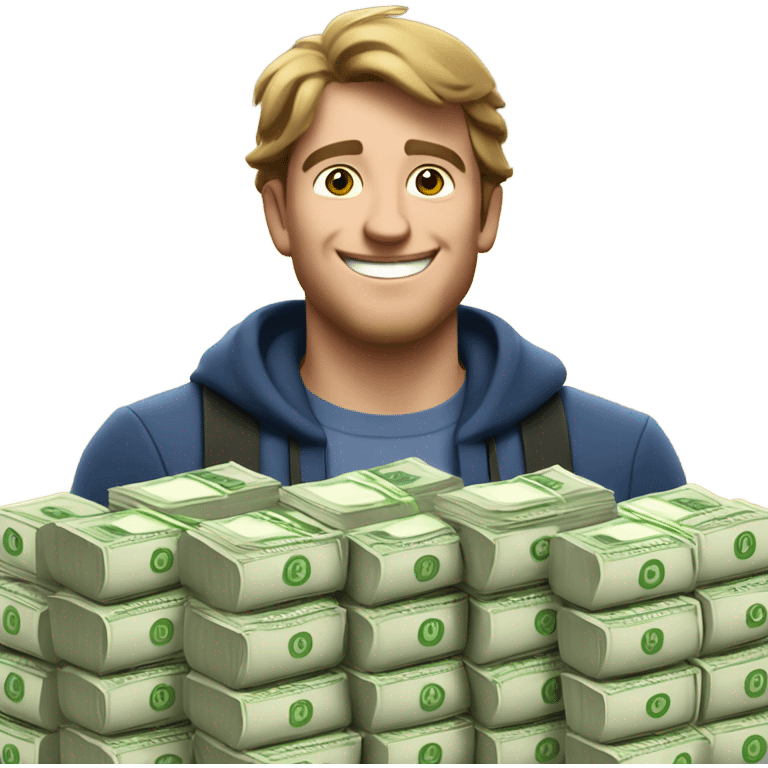 Mr beast holding money emoji