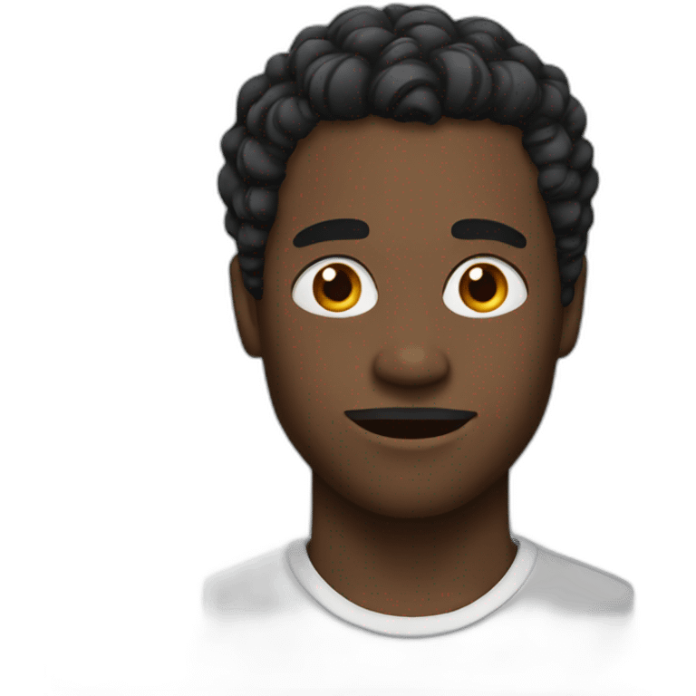 black men with twist hair dark eyes emoji