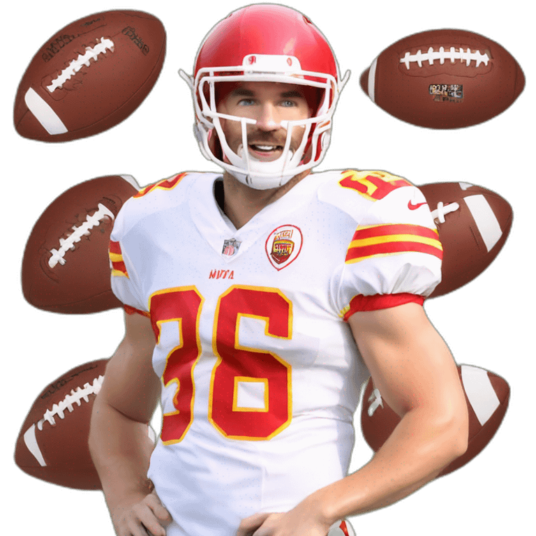 Football + Taylor swift + travis kelce emoji