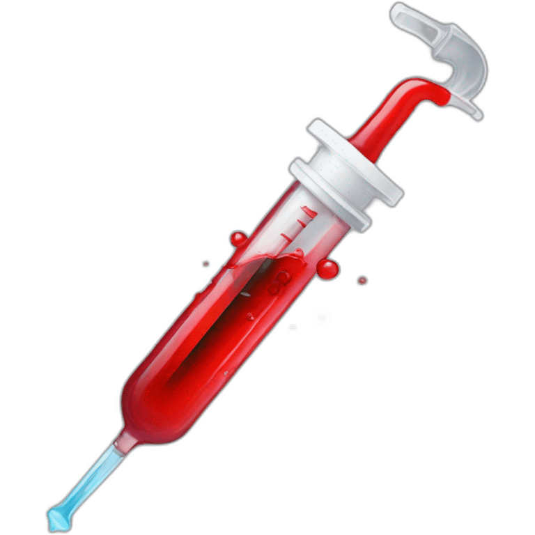 syringe with red liquid emoji