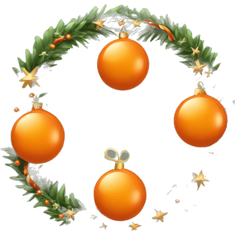 christmas decoration orange color emoji