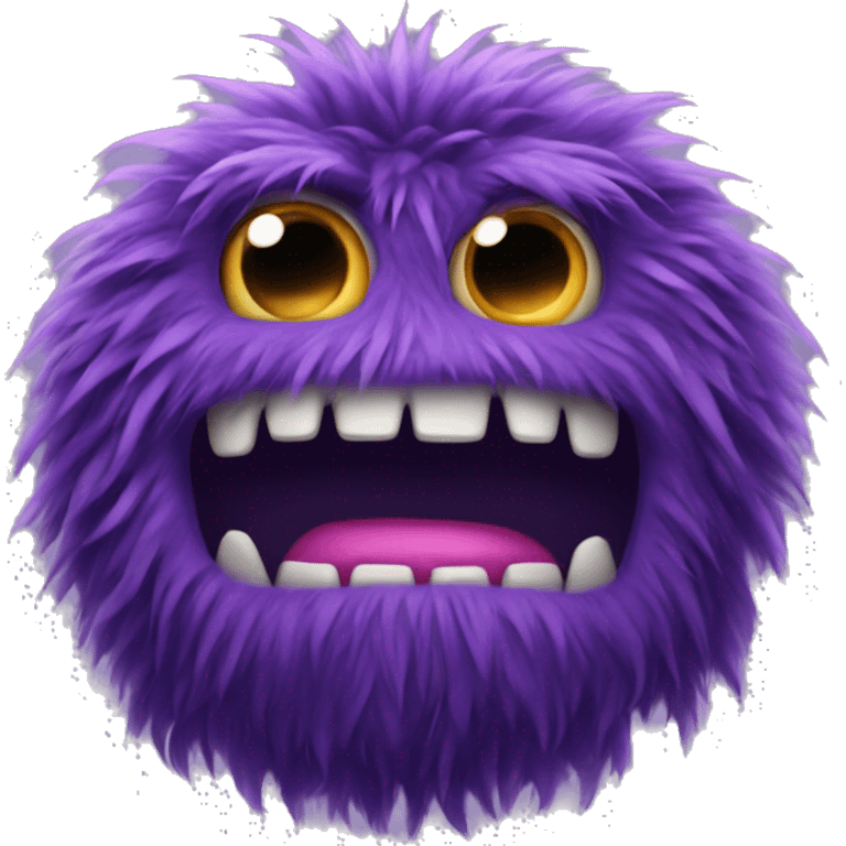 big hairy purple monster  emoji