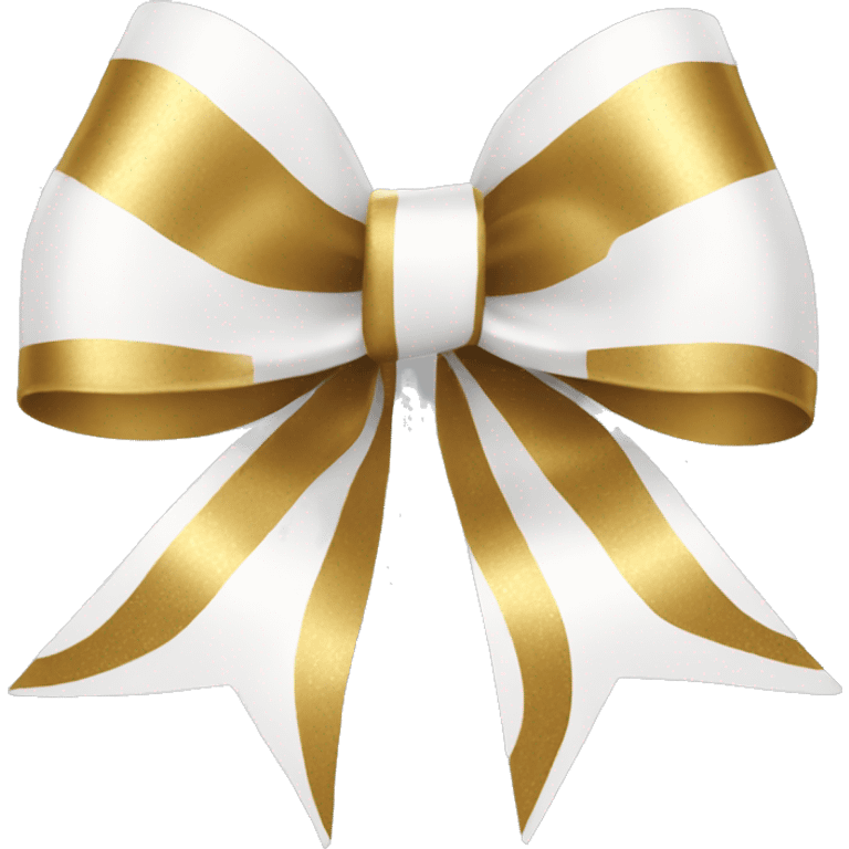 White and gold Christmas bow  emoji