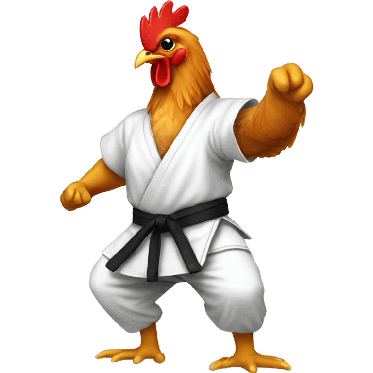 karate female chicken emoji