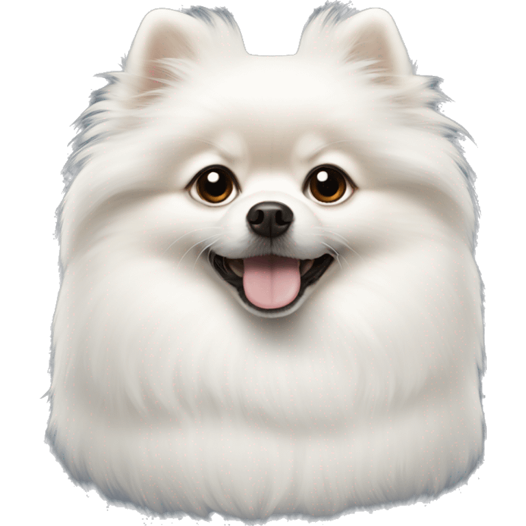 White Pomeranian  emoji