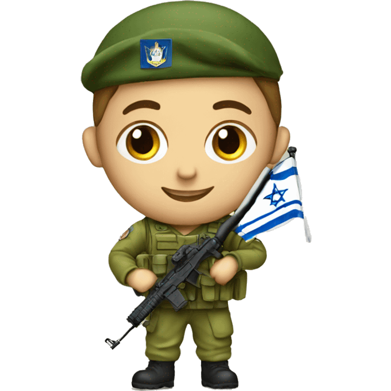 IDF soldier with israeli flag emoji