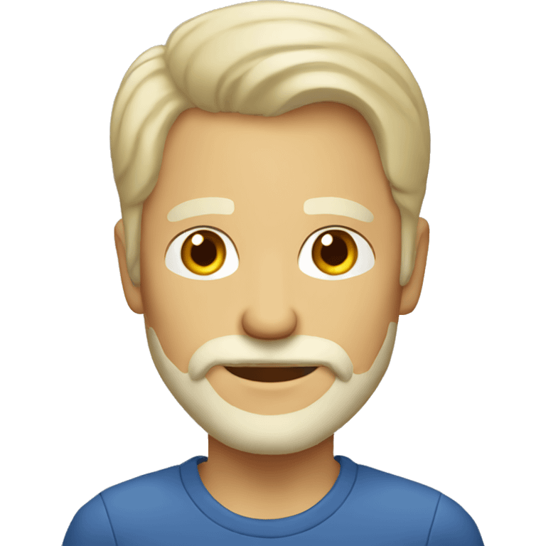 Older blonde guy with short hair and beard emoji