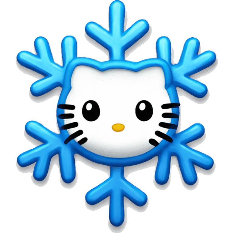 blue snowflake hello-kitty emoji emoji