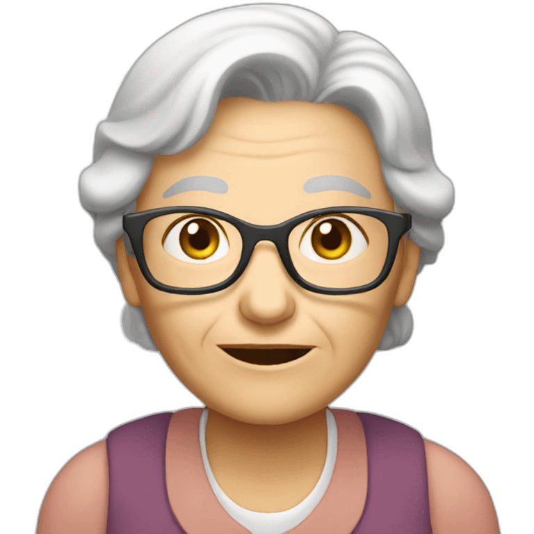 Help old lady emoji