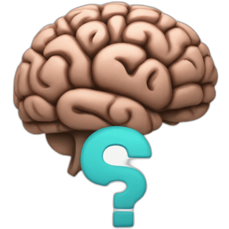 wonder brain with question mark emoji