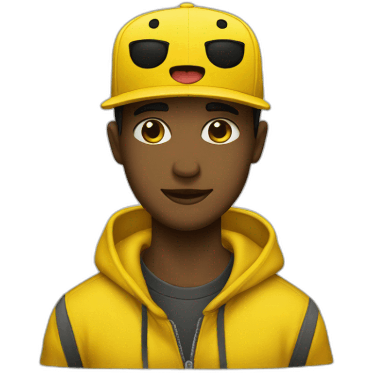 Yellow snapback cap emoji