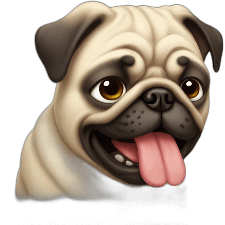 pug sneezing emoji