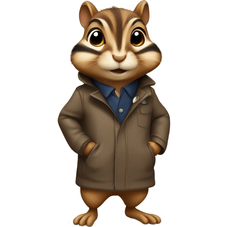 chipmunk with a detective coat emoji