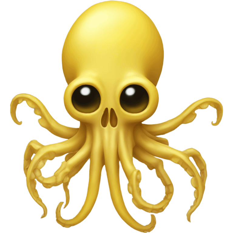 Yellow squid skeleton emoji