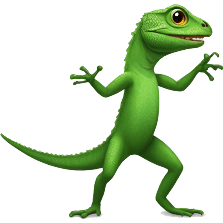 A lizard dancing emoji