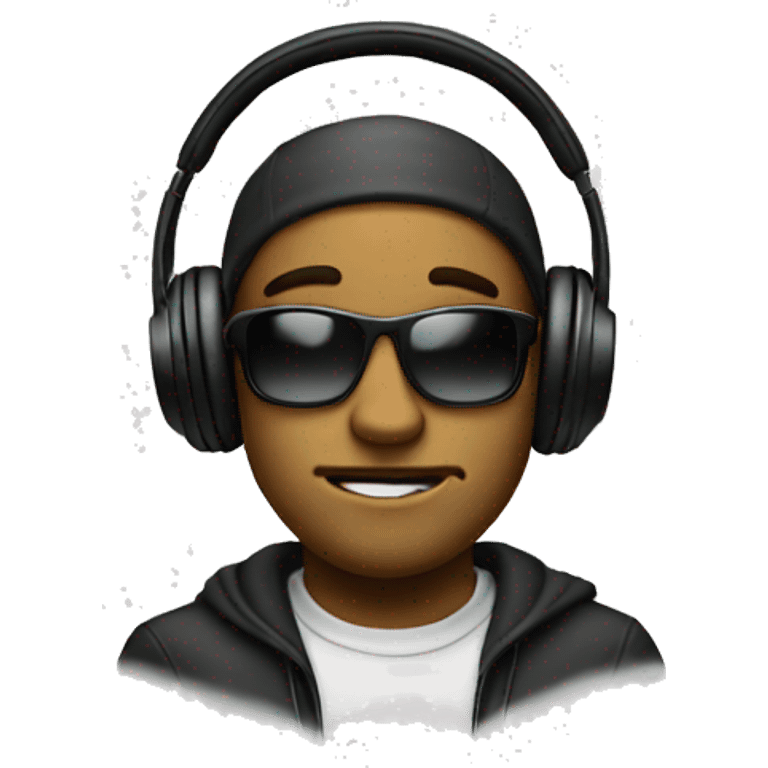 DJ face with headphones emoji