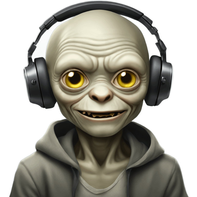 Gollum playing DJ  emoji