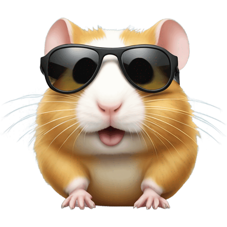 Hamster wearing sunglasses emoji