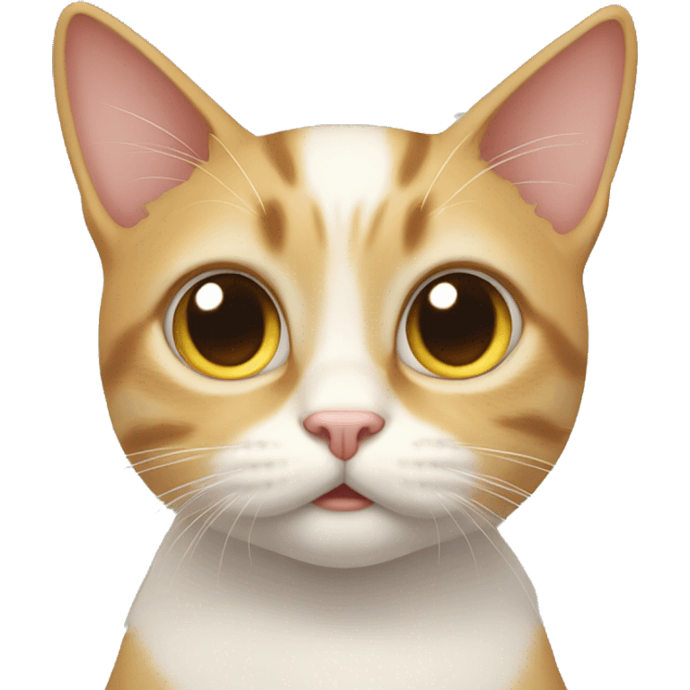 adorable cat inside, focused emoji