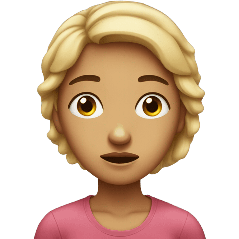 anxious looking woman emoji