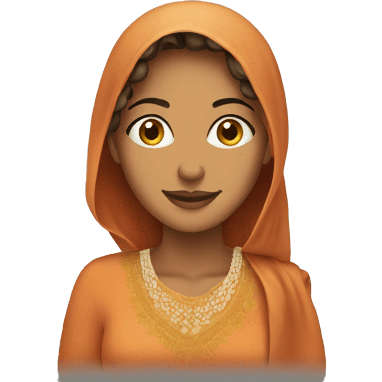 Moroccan woman with couscous emoji