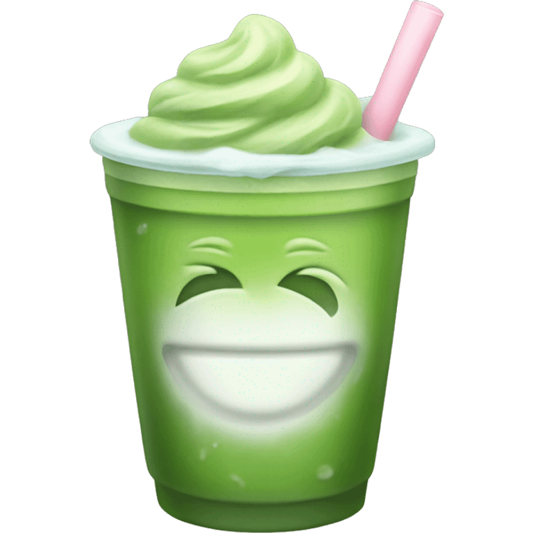 iced cup of matcha emoji