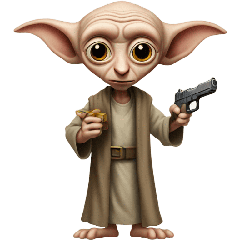 Dobby with a Glock  emoji