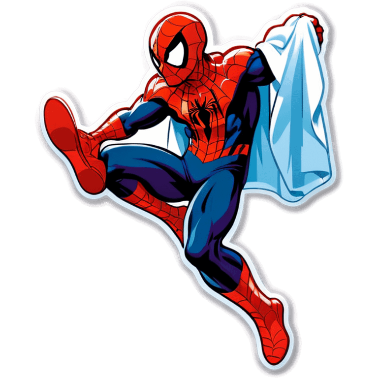 Spiderman in a towel emoji