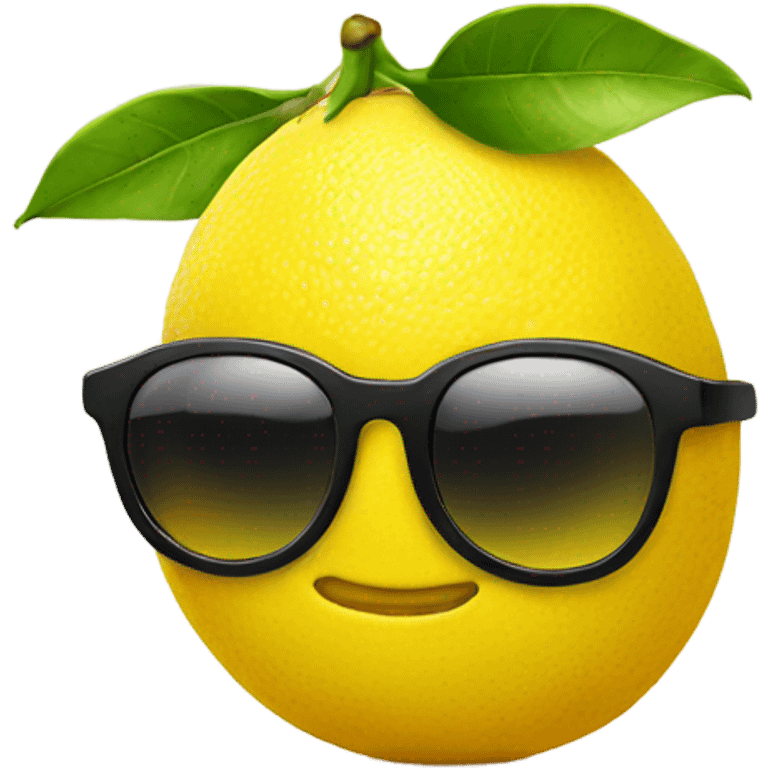 lemon with sunglasses emoji