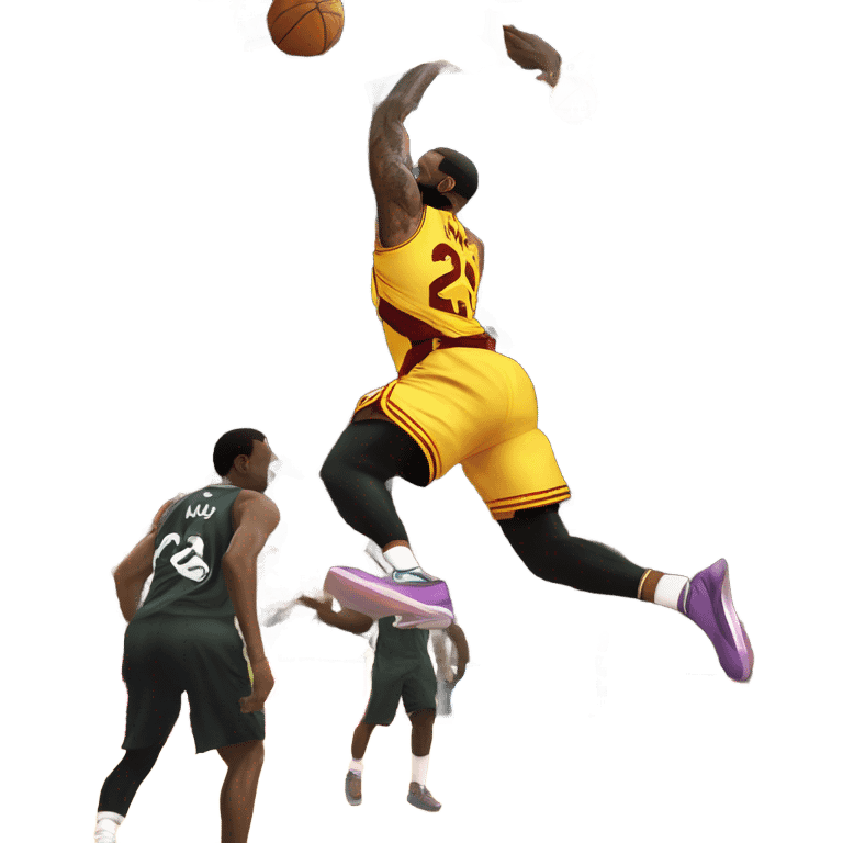 LeBron James dunking on Victor Wembanyama emoji