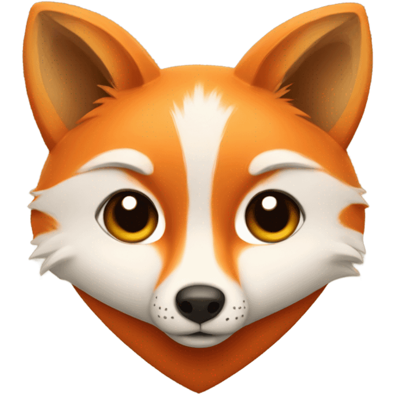 Heart with fox inside emoji