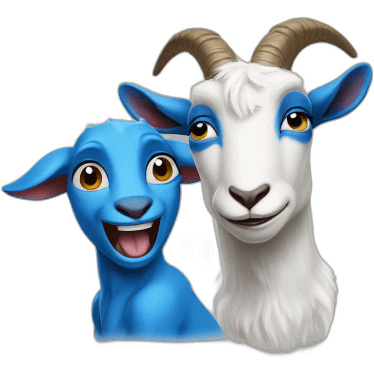 goat and smurf emoji