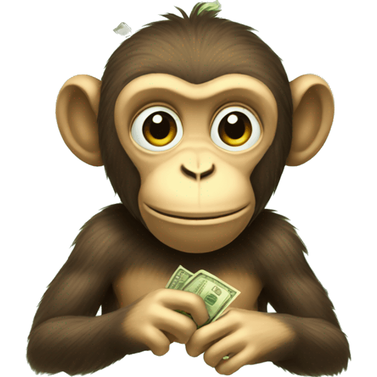 Monkey with money emoji