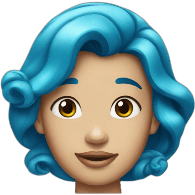 The little mermaid with blue hair emoji