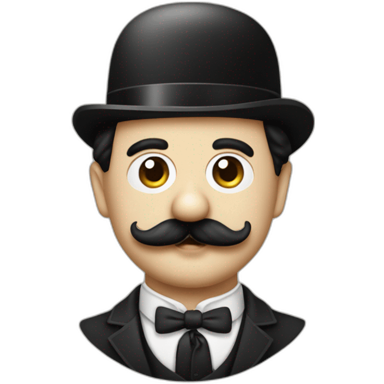 Charlie chaplin dictateur moustache courte emoji