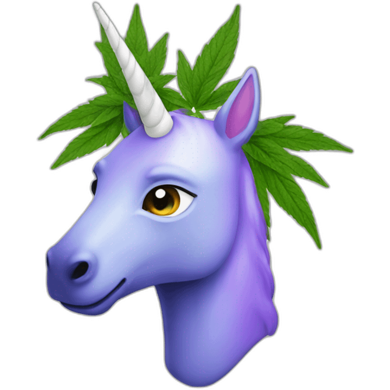 Licorne weed emoji