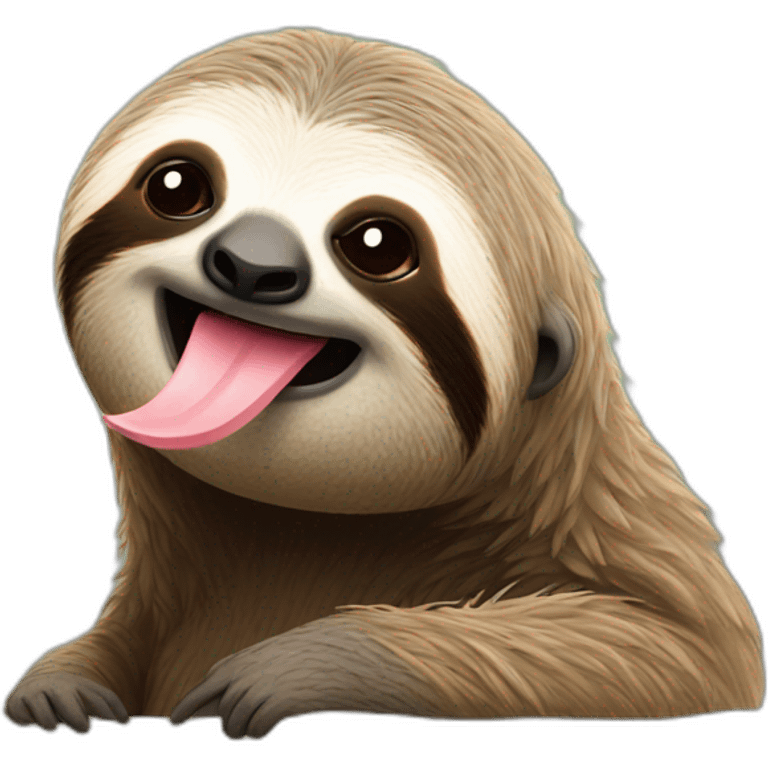 sloth blowing a kiss emoji