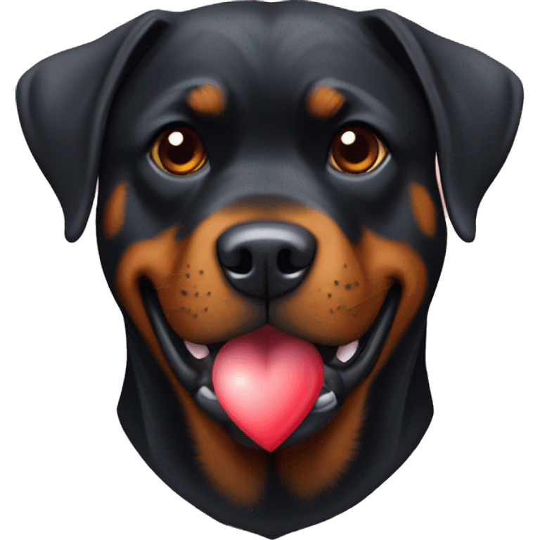 Rottweiler with a Heart  emoji