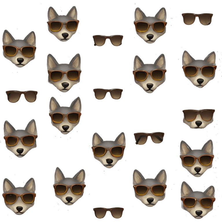 Wolf Sunglasses emoji