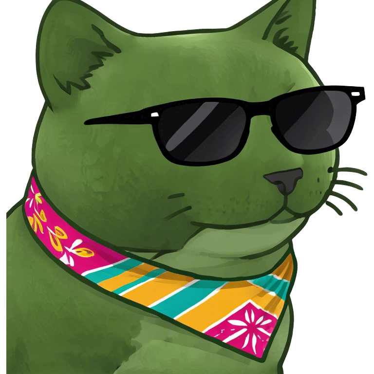 Cat with sunglasses emoji