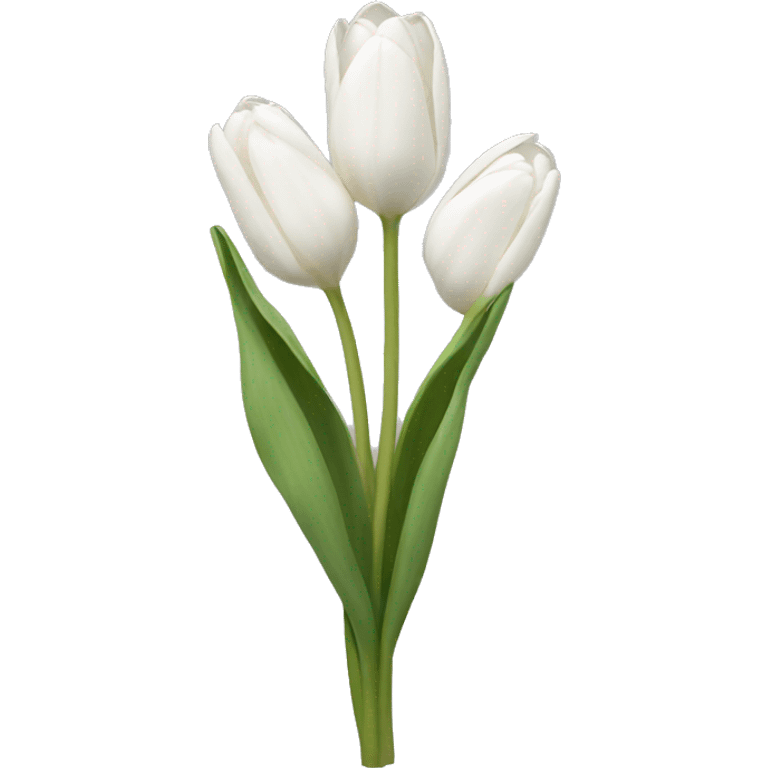 White tulips  emoji