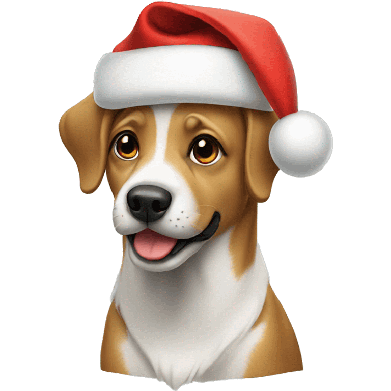 dog with santa hat emoji