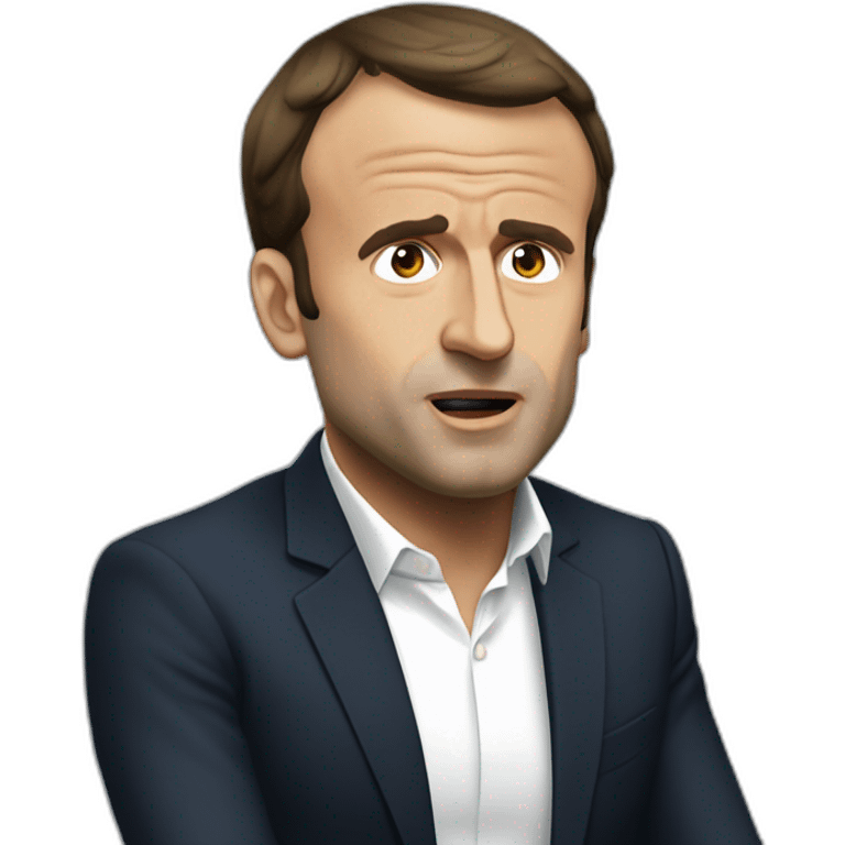 Emmanuel Macron qui pleure emoji