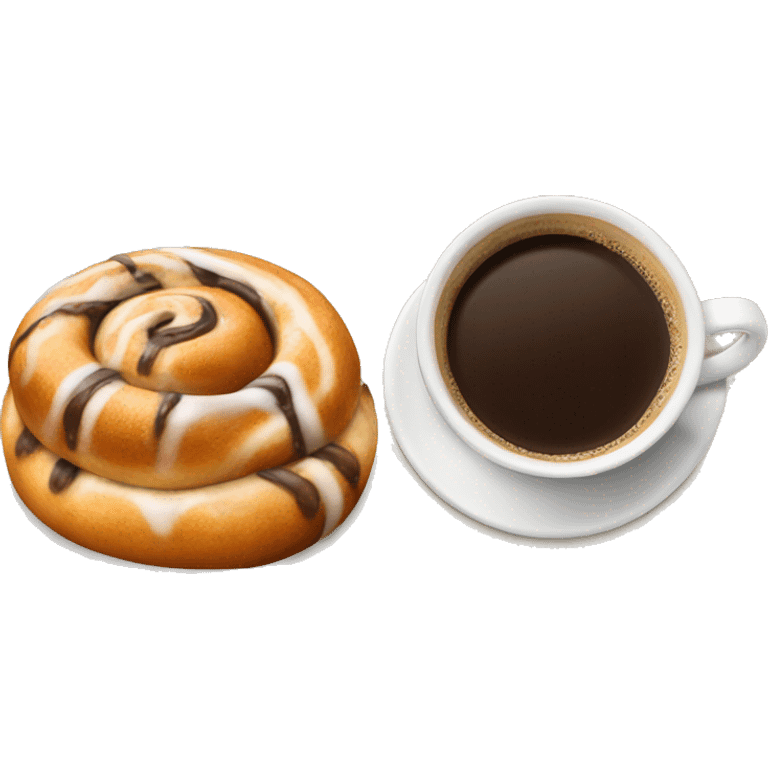 cinnabon and coffee emoji