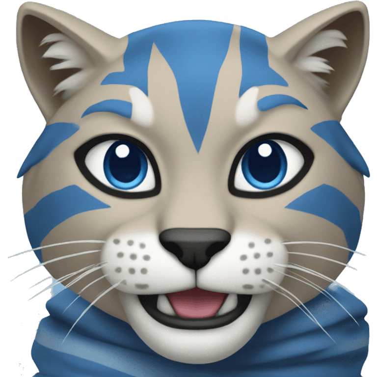 blue wildcat for school homecoming  emoji