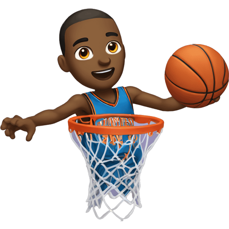 Basketball player dunking emoji